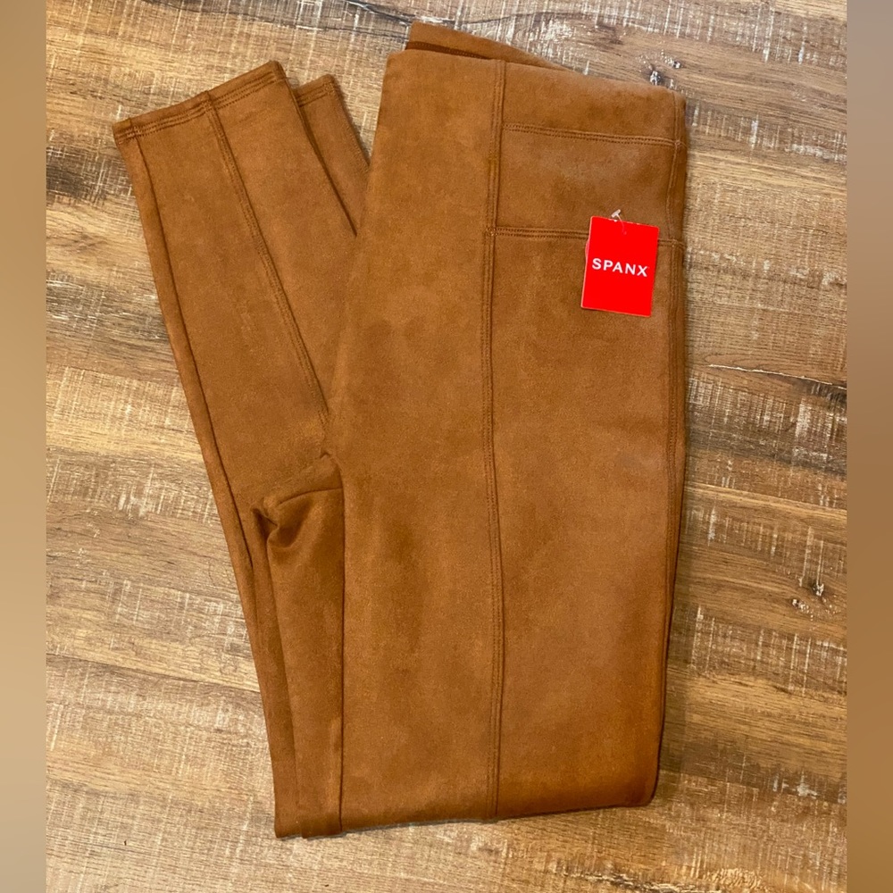 Spanx suede leggings NWT. Size Large.